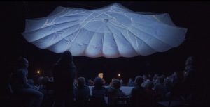 fabric ceiling with illustrations - Teatret Gruppe 38