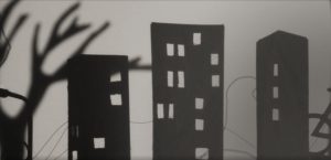 foto fra forestillingen Det hemmelige bibliotek med Teatret Gruppe 38