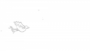 illustration af fugl lavet af claus helbo for teatret gruppe 38